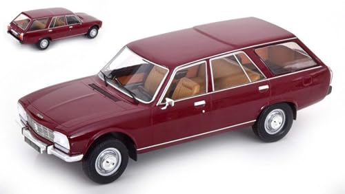 Modell in Maßstab, kompatibel mit Peugeot 504 Break 1976 Dark Red 1:18 Modelgroup MCG18357 von ModelCarGroup