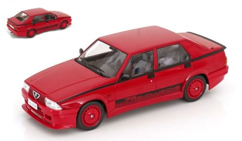 Modell in Maßstab ModelCarGroup kompatibel mit Alfa Romeo 75 Turbo Evolution 1987 Rot 1:18 Modell SCALE MCG18428 241217 von ModelCarGroup