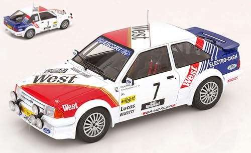 Modell in Maßstab ModelCarGroup kompatibel mit FORD ESCORT MK III RS TURBO N.7 HASPENG.RALLY 1985 ANDERV.-SCHOONEN.1:18 MODEL SCALE MCG18421 241217 von ModelCarGroup