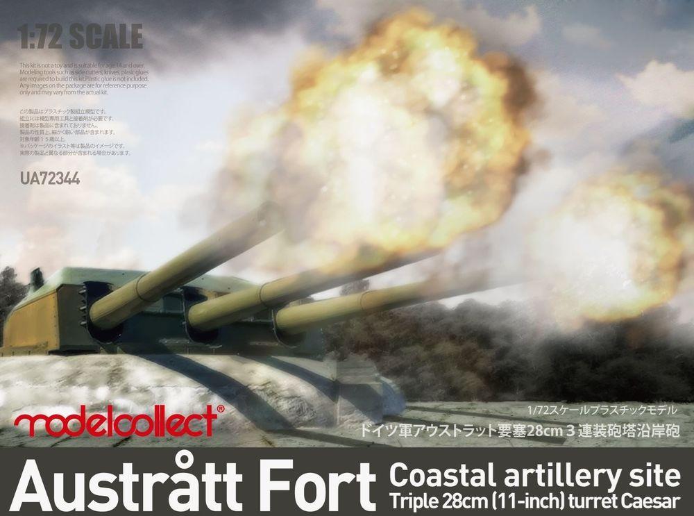 Austratt fort coastal artillery site - Ttriple 28cm turret Caesar von Modelcollect