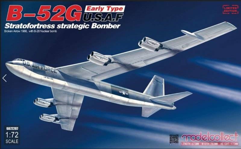 B-52G early type U.S.A.F - Stratofortress strategic bomber - Broken Arrow1966 w.B-28 von Modelcollect