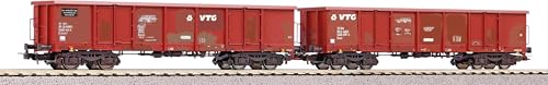 Piko 58279 H0-2er Set offene Güterwagen Eaos, Rübenverkehr, VTG, Ep.VI von Modellbahnshop Korn