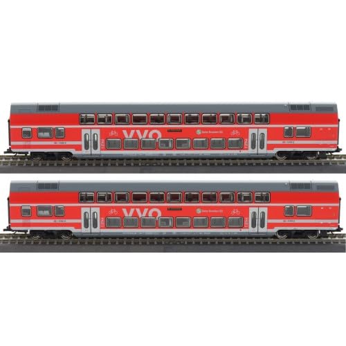 Tillig 01093 TT 2er Set Doppelstockwagen, VVO, 'S-Bahn Dresden', DBAG, Ep.VI von Modellbahnshop Korn