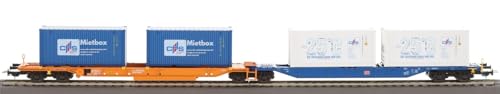 Tillig 77059 H0 Doppeltragwagen Sdggmrs 744 Vier Containern 'CHS', DBAG, Ep.VI von Modellbahnshop Korn