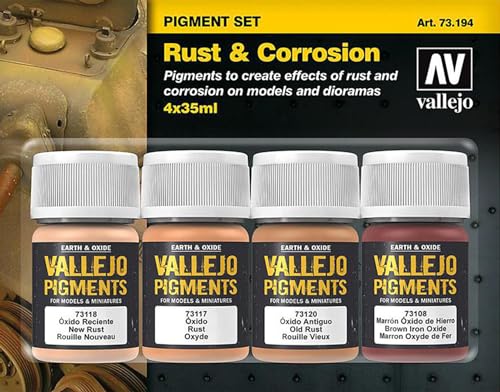 Vallejo 073194 Pigment-Set Rost und Korrosion von Modellbahnshop Korn