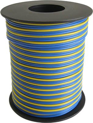 50368 Drillingslitze für Weichen, 3 x 0,14 mm², 25 m (blau/blau/gelb) von Modellbau Schönwitz