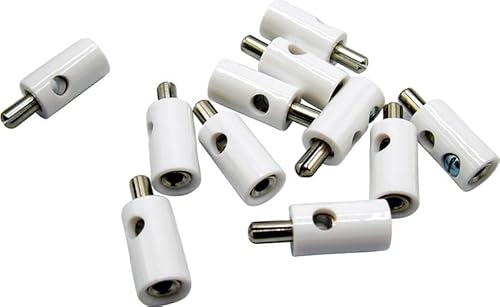 51395 Querlochstecker Bananenstecker 2,6mm weiß (10 Stück) von Modellbau Schönwitz