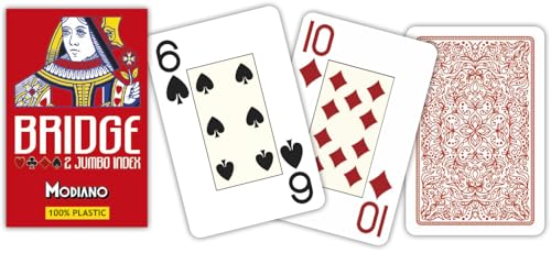 Modiano Bridgekarten 2 Jumbo Index Rot Modiano Bridgekarten 2 Jumbo Index Rot von Modiano