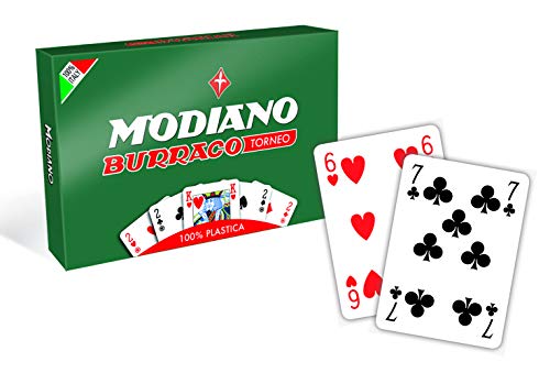 Modiano 300369 burraco Buraco Spielkarten, Blue,red von Modiano