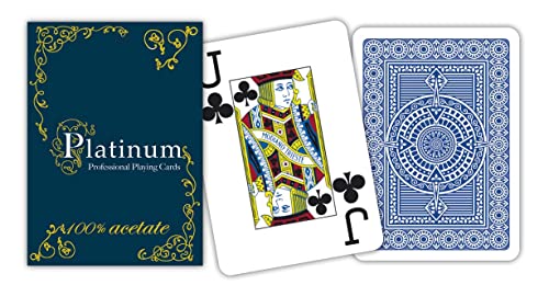 Modiano Platinum 100% Acetate Jumbo Index Poker Karten Einzeldeck, blau von Modiano