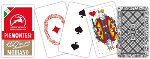 Modiano Regionale Spielkarten Piemontesi des 150. Geburstag Rot Modiano Regionale Spielkarten Piemontesi des 150. Geburstag Rot von Modiano