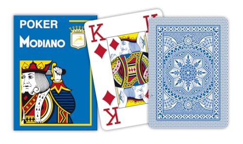 Modiano 300488 Italy Poker 4 Jumbo Index hellblau, M von Modiano