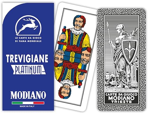 Modiano Trevigiane Platinum Spielkarten 100% Kunststoff von Modiano