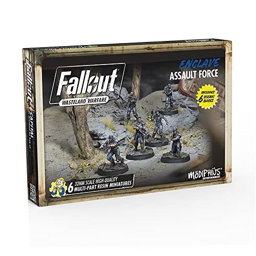 Modiphius Entertainment | Fallout Wasteland Warfare | Enclave: Assault Force | Miniatures | Unpainted von Modiphius