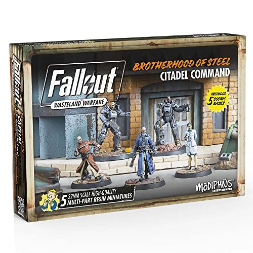 Modiphius Entertainment | Fallout Wasteland Warfare | Brotherhood of Steel: Citadel Command | Miniatures | Unpainted von Modiphius