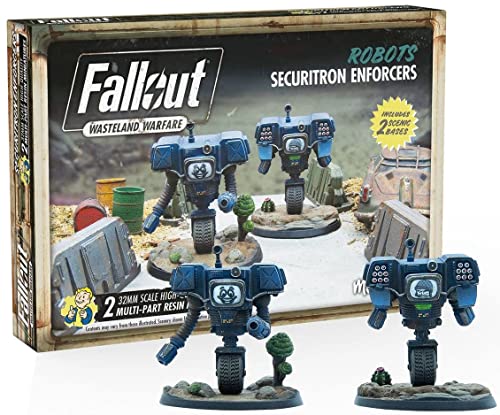 Modiphius Entertainment | Fallout Wasteland Warfare | Robots: Securitron Enforcers | Miniatures | Unpainted von Modiphius