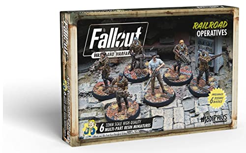 Modiphius Entertainment | Fallout Wasteland Warfare | Railroad: Operatives | Miniatures | Unpainted von Modiphius