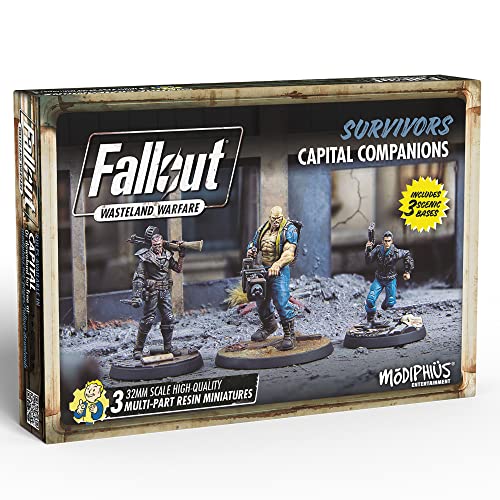 Modiphius Entertainment | Fallout Wasteland Warfare | Survivors: Capital Companions | Miniatures | Unpainted von Modiphius