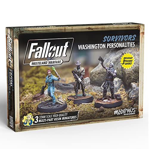 Modiphius Entertainment | Fallout Wasteland Warfare | Survivors: Washington Personalities | Miniatures | Unpainted von Modiphius