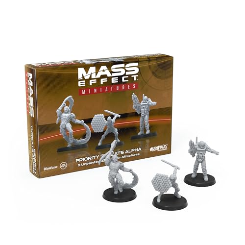 Mass Effect Priority Threats Alpha-Harz-Sammler-Miniatur-Set – Rüsten Sie Ihr Spiel mit Tisch-Miniaturen auf. Ab 14 Jahren, 1–4 Spieler, 45–90 Minuten Spielzeit, hergestellt von Modiphius von Modiphius