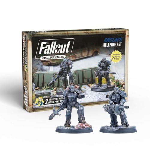 Modiphius Entertainment | Fallout Wasteland Warfare | Enclave: Hellfire Set | Miniatures | Unpainted von Modiphius