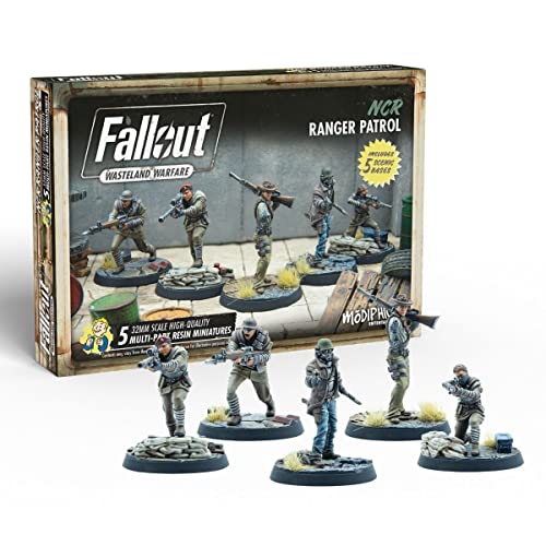 Modiphius Entertainment | Fallout Wasteland Warfare | NCR: Ranger Patrol | Miniatures | Unpainted von Modiphius