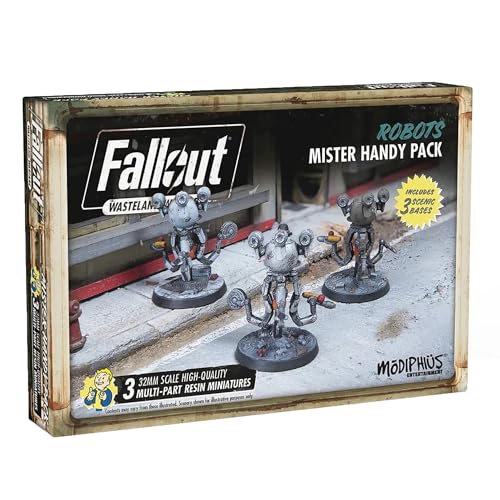 Modiphius Entertainment | Fallout Wasteland Warfare | Robots: Mister Handy Pack | Miniatures | Unpainted von Modiphius