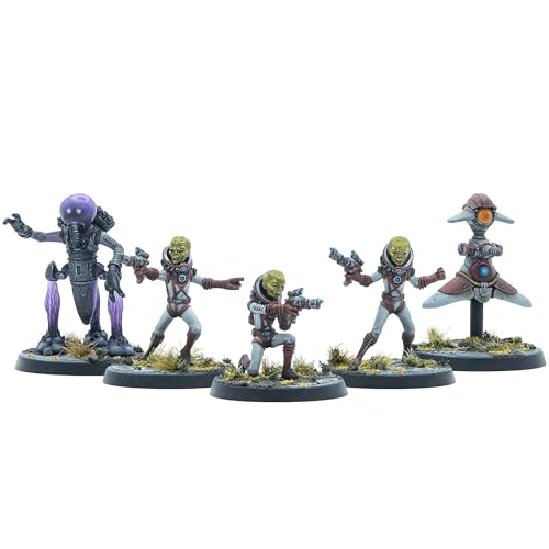 Modiphius Entertainment Fallout: Miniaturen - Zetans: Invaders from Beyond - 5 Resin Figuren, Appalachia Wave, Unpainted & Unassembled, Licensed von Modiphius