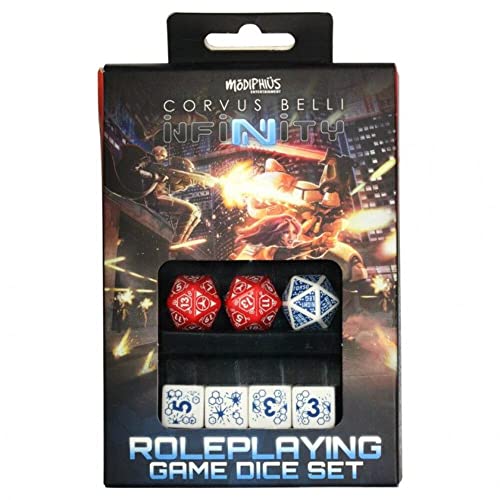 Modiphius | Infinity: Factions Dice Sets | Nomad | Dice Set | Role Playing Game | RPG | English von Modiphius