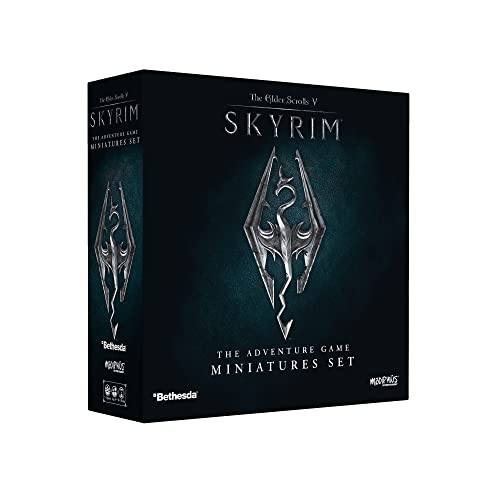 Modiphius The Elder Scrolls: Skyrim – Abenteuer-Brettspiel – Miniaturen-Upgrade-Set | Brettspiel | ab 14 Jahren | 1-4 Spieler | 60-120 Minuten Spieldauer, grau, rot von Modiphius