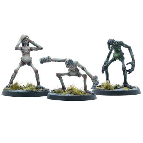 Modiphius Unterhaltung: Fallout: Miniaturen - Cryptids: Wendigo Pack - 3 Figuren aus Kunstharz, Appalachienwelle, unlackiert & unmontiert, lizenziert von Modiphius