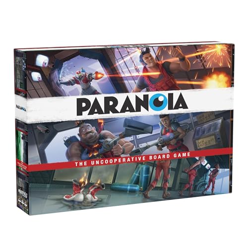 Paranoia: Das unkooperative Brettspiel – Strategischer Verrat & Überleben im Alpha-Komplex, ideal für Spieleabend mit Erwachsenen, ab 14 Jahren, 2–6 Spieler, 120 Minuten Spielzeit, hergestellt von Paranoia: Das unkooperative Brettspiel – Strategischer Verrat & Überleben im Alpha-Komplex, ideal für Spieleabend mit Erwachsenen, ab 14 Jahren, 2–6 Spieler, 120 Minuten Spielzeit, hergestellt von von Modiphius