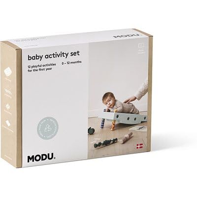 Modu Baby Activity Set Deep Ocean Mint - 12 Spielmöglichkeiten - ab 0 Monaten NEU - schönes nachhaltiges Geschenk, dänischen preisgekrönten Firma von Modu