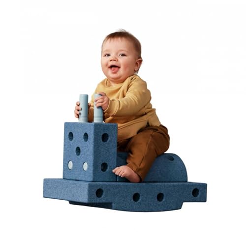 Modu Spielzeug Marke Modell 14 TLG. Baukasten Starter-Set Playsystem Curiosity von 0-6 Jahre - Deep Blue/Sky Blue von Modu