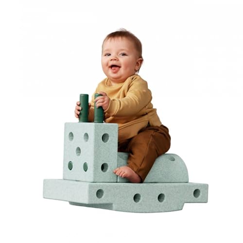 Modu Spielzeug der Marke Modell 14 TLG. Baukasten Starter-Set Playsystem Curiosity von 0-6 Jahren - Ocean Mint/Forest Green von Modu