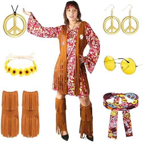 Moiuguli Hippie Kostüm Damen von Moiuguli