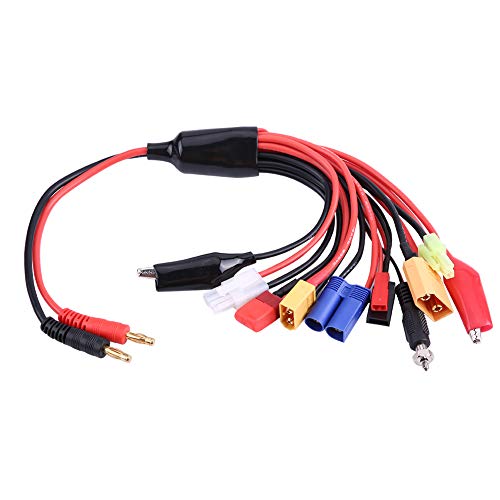 11 in 1 Bananenstecker, RC Lipo Batterie Multi Ladegerät Adapter, RC Akku-Lader-Steckverbinder Splitter Draht, RC Akku-Lader-Steckverbinder Splitter Draht von Mokernali