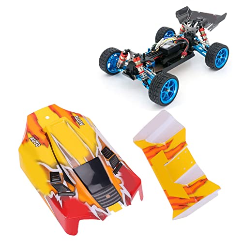 RC-Autogehäuse, Rc Auto Karosserie Fernbedienung, Modellspielzeug Automodellzubehör, Rc Auto Karosserie Heckflügel für 144001 144010 1/14 Fernbedienungsauto von Mokernali