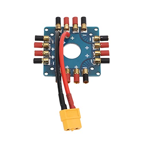 ESC Geschwindigkeitsregler Power Distribution Board Drone, 6,6 X 6,6 cm, ESC-Stromverteilungs-Breakout-Board Mit XT60-Anschluss Und 3,5-mm-Bananensteckern, für RC-Drohnen von Mokernali