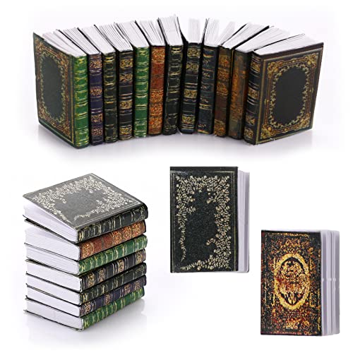 Molain Miniaturen Puppenhaus-Bücher, Mini-Bücher, Puppenhaus-Zubehör, 1:12 Miniaturen, Bücher, Puppenhaus, Dekoration, Zubehör für Puppenhaus, Arbeitszimmer, Schlafzimmer, Bibliothek (12 Stück) B Molain Miniaturen Puppenhaus-Bücher, Mini-Bücher, Puppenhaus-Zubehör, 1:12 Miniaturen, Bücher, Puppenhaus, Dekoration, Zubehör für Puppenhaus, Arbeitszimmer, Schlafzimmer, Bibliothek (12 Stück) B von Molain