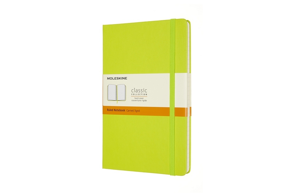 Moleskine Notizbuch Klassik Large Hardcover Limettengrün, liniert von Moleskine