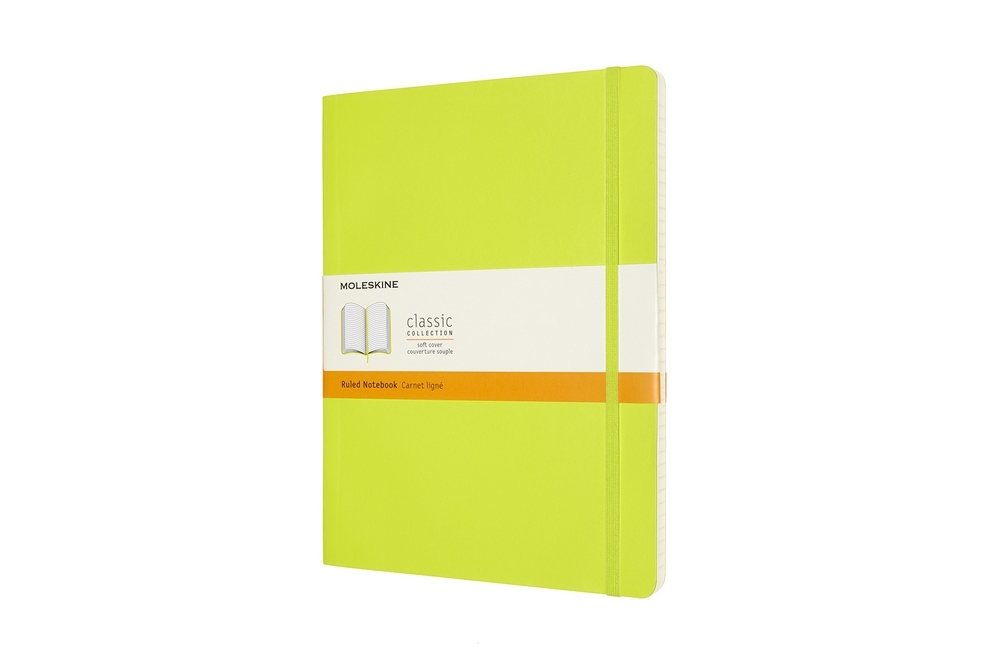 Moleskine Notizbuch Klassik XL Softcover Limettengrün, liniert von Moleskine