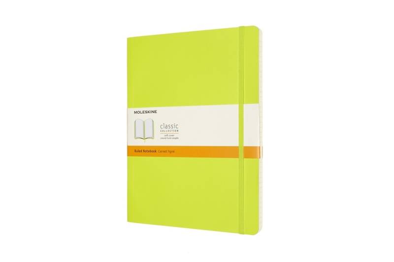 Moleskine Notizbuch Klassik XL Softcover Limettengrün, liniert von Moleskine