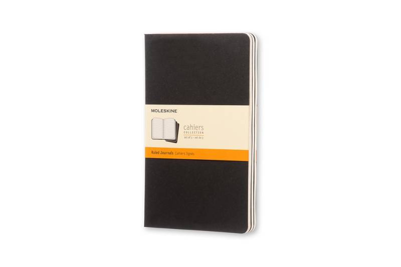 Moleskine Notizheft Cahier Large Softcover 3er Set Schwarz, liniert von Moleskine