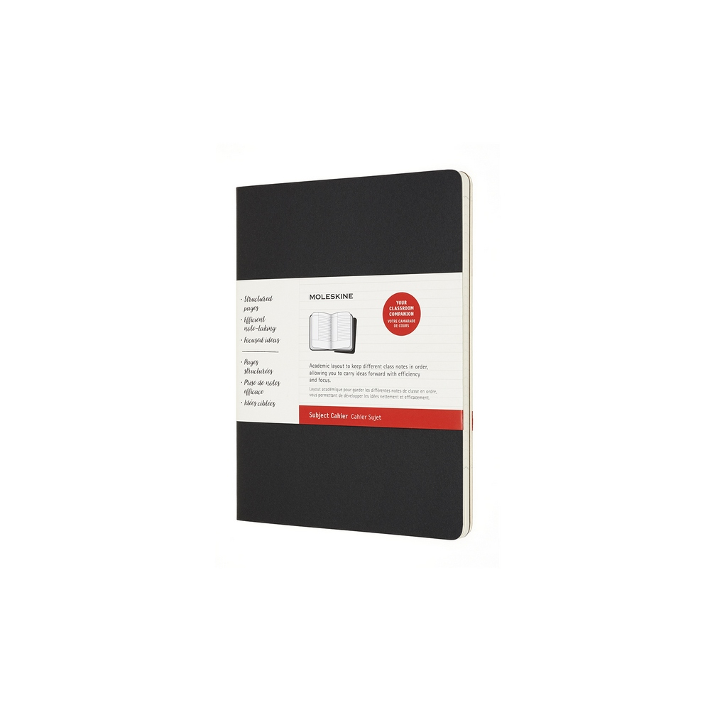 Moleskine Notizheft Subject Cahier XL Softcover 2er Set Schwarz, liniert von Moleskine