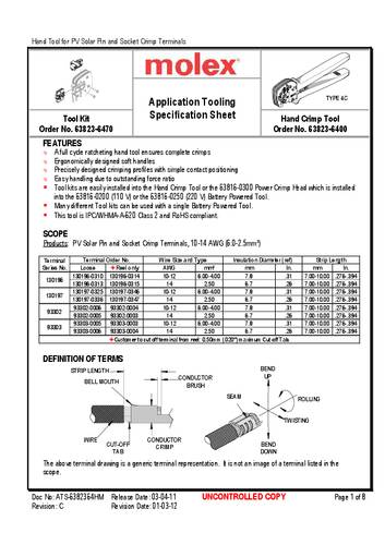 Molex 638236400 Crimpzange von Molex