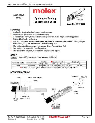 Molex 638270300 Crimpzange von Molex