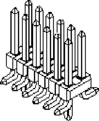 Molex Einbau-Stiftleiste (Standard) Anzahl Reihen: 2 15912200 Tube von Molex