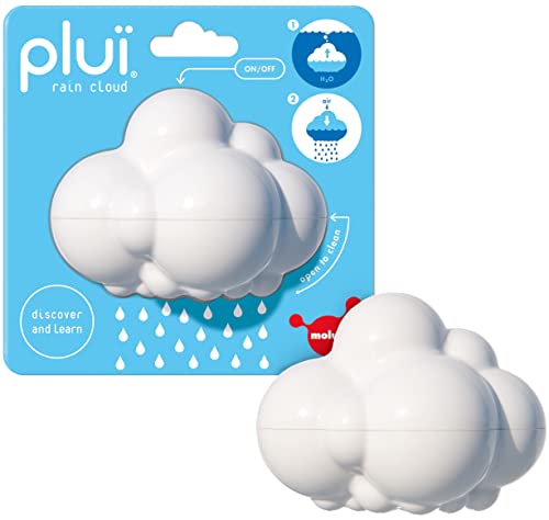 Moluk 2843060 Plui Regenwolke, Badewannenspielzeug, innovatives Lernspielzeug für Kinder ab 12 Monaten, weiß von MOLUK