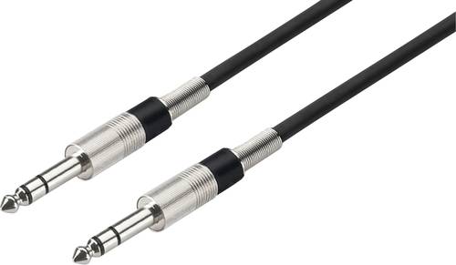 Monacor MCC-102/SW Audio Verbindungskabel [1x Klinkenstecker 6.3mm (stereo) - 1x Klinkenstecker 6.3m von Monacor